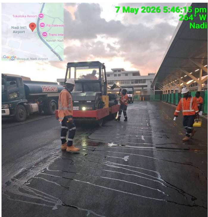 Nadi Airport Blue Sticker Car Park: paving and quality control